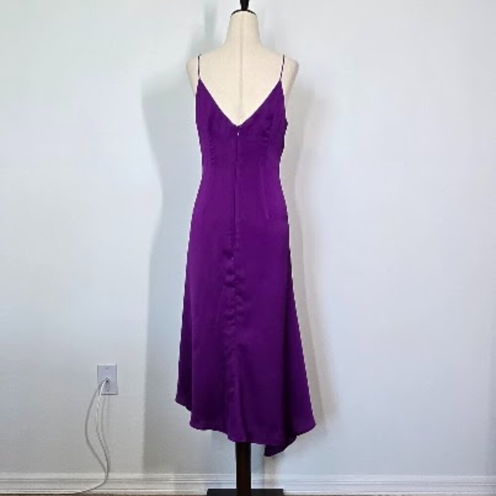 KEEPSAKE the label Infinity Midi Dress grape in grape asymmetric hem Sz S - Picture 6 of 11